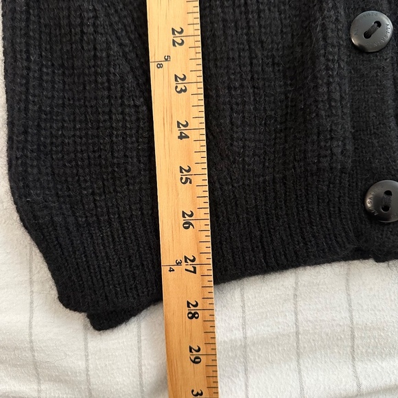 allsaints Leanne Cardigan Sweater Black Womens Small Wool Alpaca blend Old Money - Picture 12 of 14